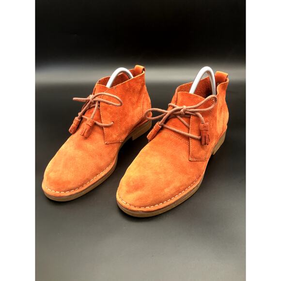 Hush Puppies Shoes - Hush Puppies Rust Suede Leather Boots, Women's Size 10M/EUR 42